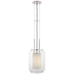 Polished Nickel Clear and White Glass