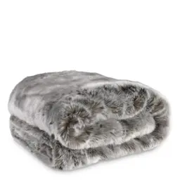 grey faux fur