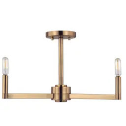 Satin Brass Bulb(s) Not Included