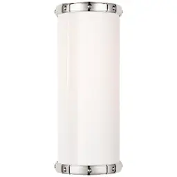 Polished Nickel White Glass