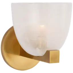 Hand-Rubbed Antique Brass White Strie Glass