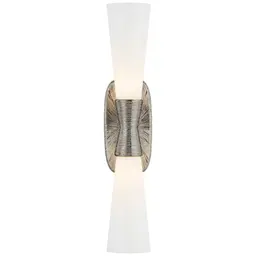Polished Nickel White Glass