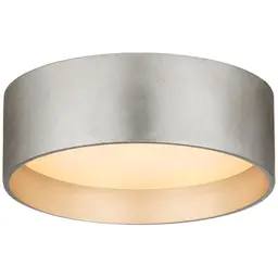 Burnished Silver Leaf White Glass