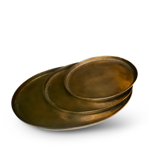 Купить Набор подносов Antique brass Oval Platters в интернет-магазине roooms.ru