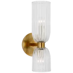 Hand-Rubbed Antique Brass Clear Glass