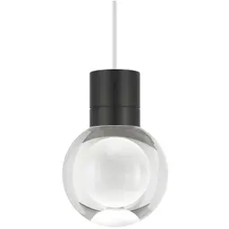 Black Clear 1-LITE White Cord