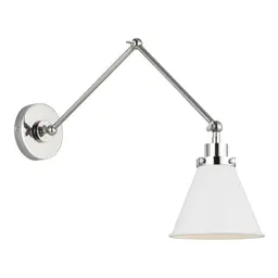 Matte White and Polished Nickel