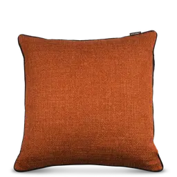 Rust red Black pipingInner cushion filled with feathers