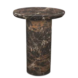 Dark brown Stone baseMDF top with resin finish