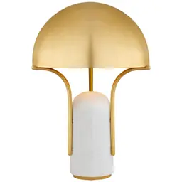 White Marble Antique-Burnished Brass