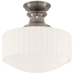 Antique Nickel White Glass