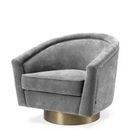 clarck grey | matte gold finish swivel base