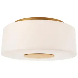 Soft Brass White Glass