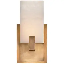 Antique-Burnished Brass Alabaster