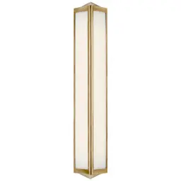 Natural Brass White Glass