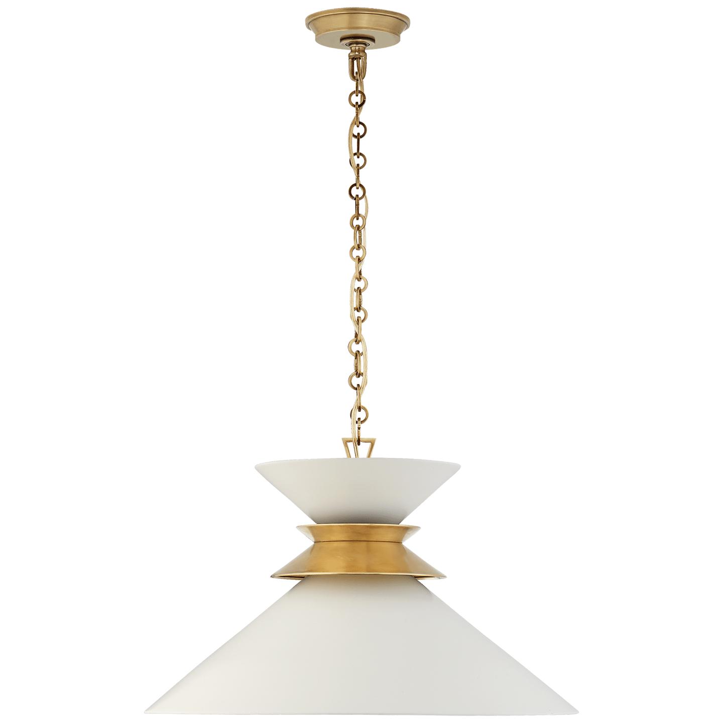 Antique-Burnished Brass Matte White