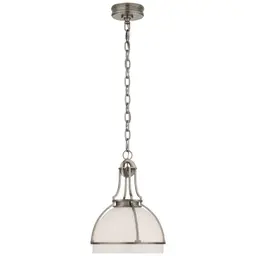 Antique Nickel White Glass