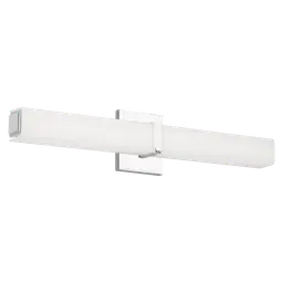 Chrome 24" White Glass LED 90 CRI 3000K 120V