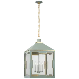 Celadon and Gild Clear Glass