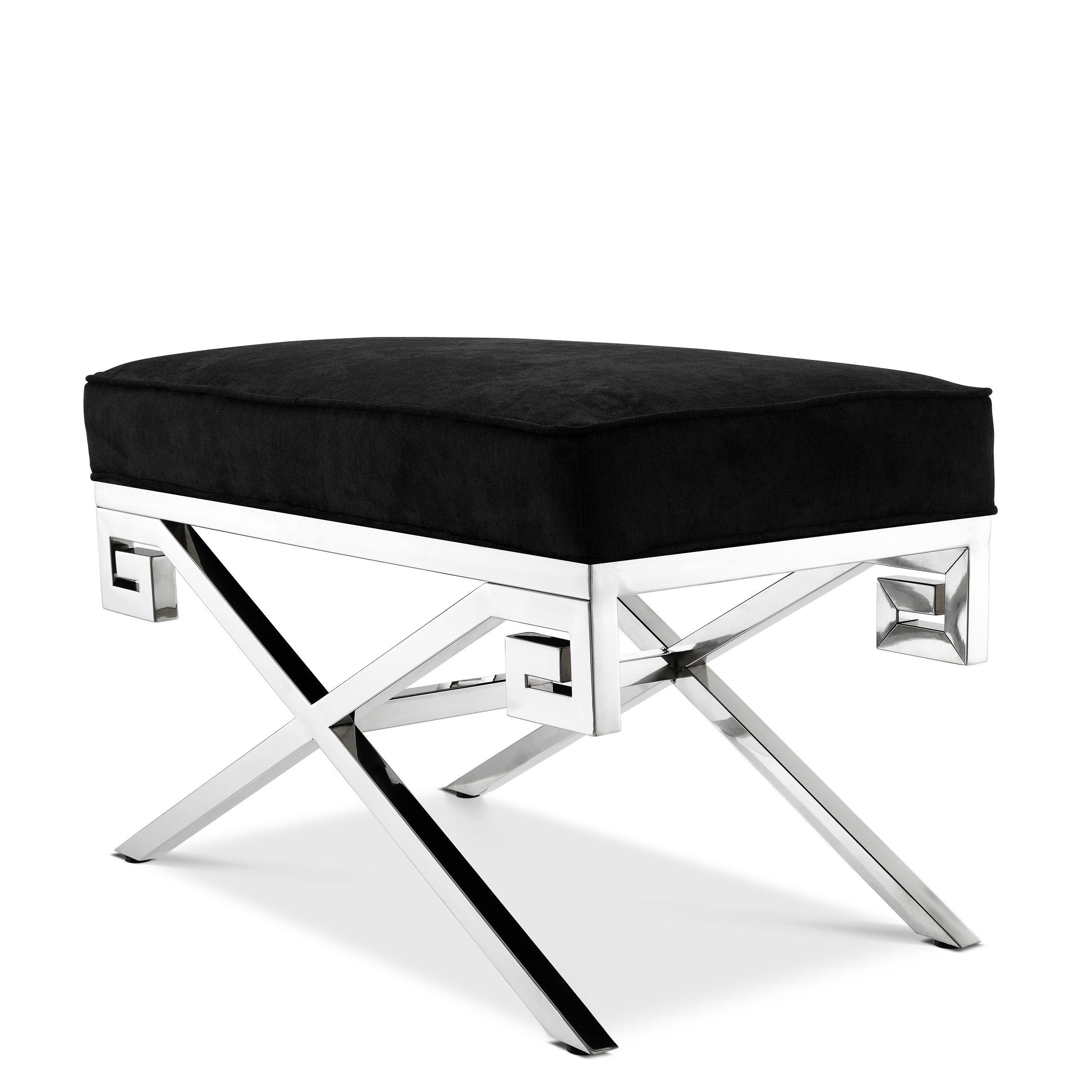 polished stainless steel | black velvet