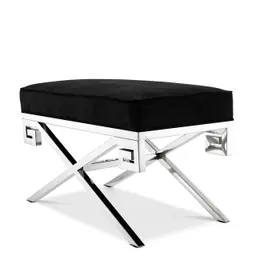 polished stainless steel | black velvet