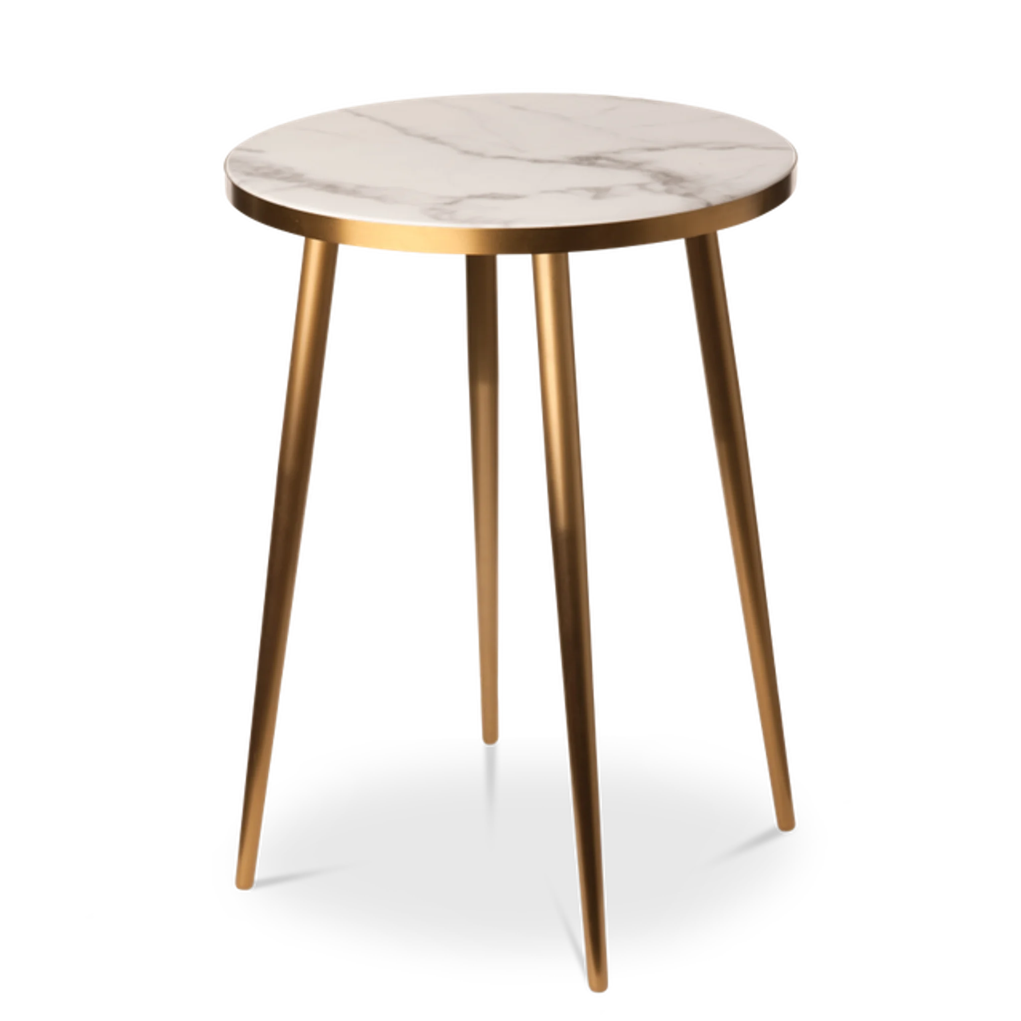 Купить Приставной столик Marble Look & Gold Feet Side Table в интернет-магазине roooms.ru