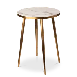 White Stainless steel frameResin artificial marble top