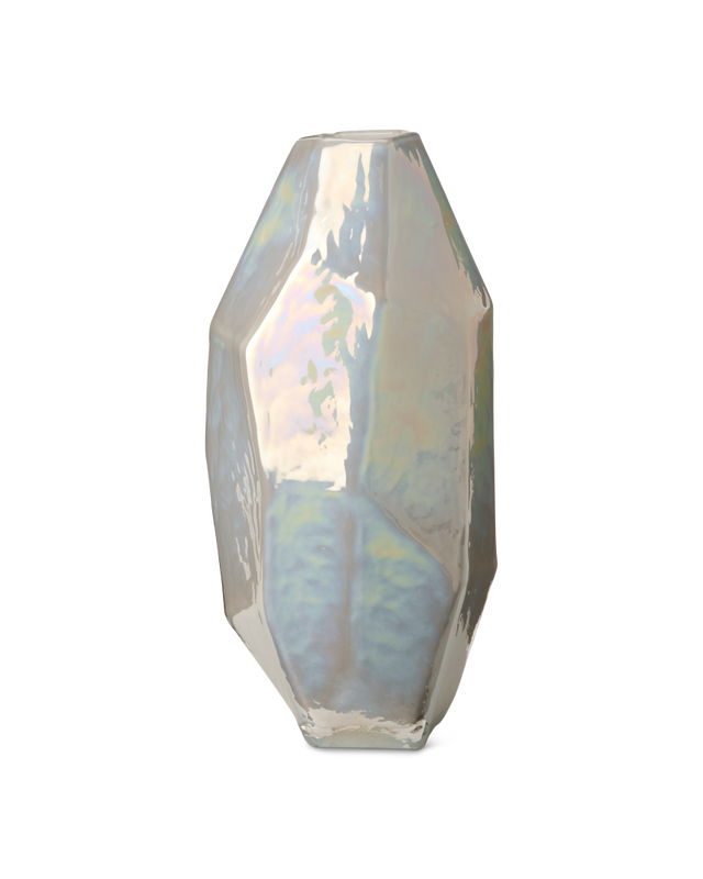 White Coloured glass with luster