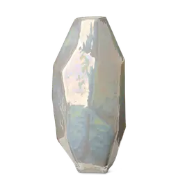 White Coloured glass with luster