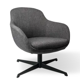 Light grey Powder coated metal swivel base