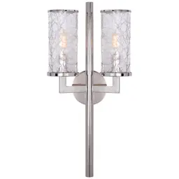 Polished Nickel Crackle Glass