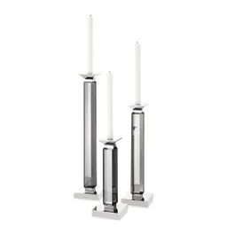 smoke crystal glass | nickel finish