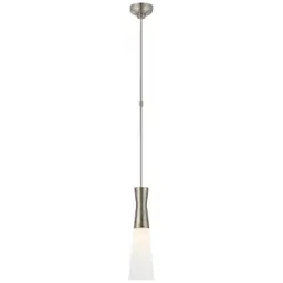 Polished Nickel White Glass