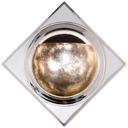Polished Nickel Antique Mirror