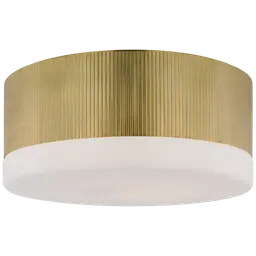 Hand-Rubbed Antique Brass White Glass