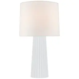 White Glass 15" x 16" x 13" Linen