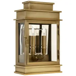 Antique-Burnished Brass Clear Glass
