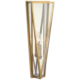 Hand-Rubbed Antique Brass Clear Glass
