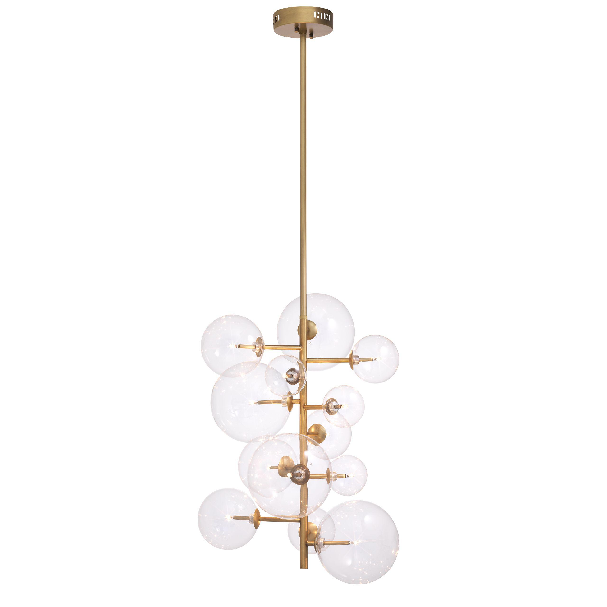 antique brass finish | clear glass