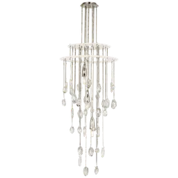 Polished Nickel and Plaster White Crystal