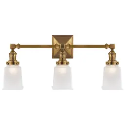 Hand-Rubbed Antique Brass Frosted Glass