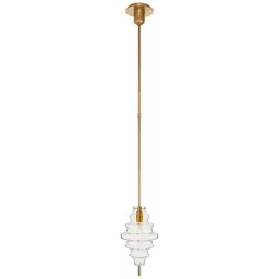 Antique-Burnished Brass Clear Glass