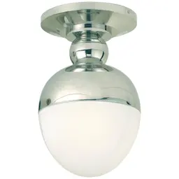 Polished Nickel White Glass