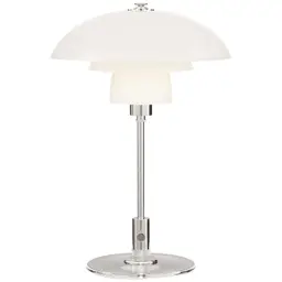 Polished Nickel White Glass