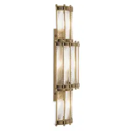antique brass finish | handmade clear glass three lamps