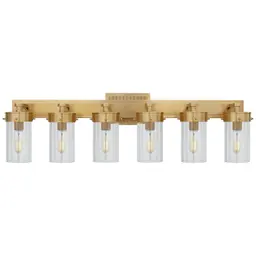 Hand-Rubbed Antique Brass Clear Glass