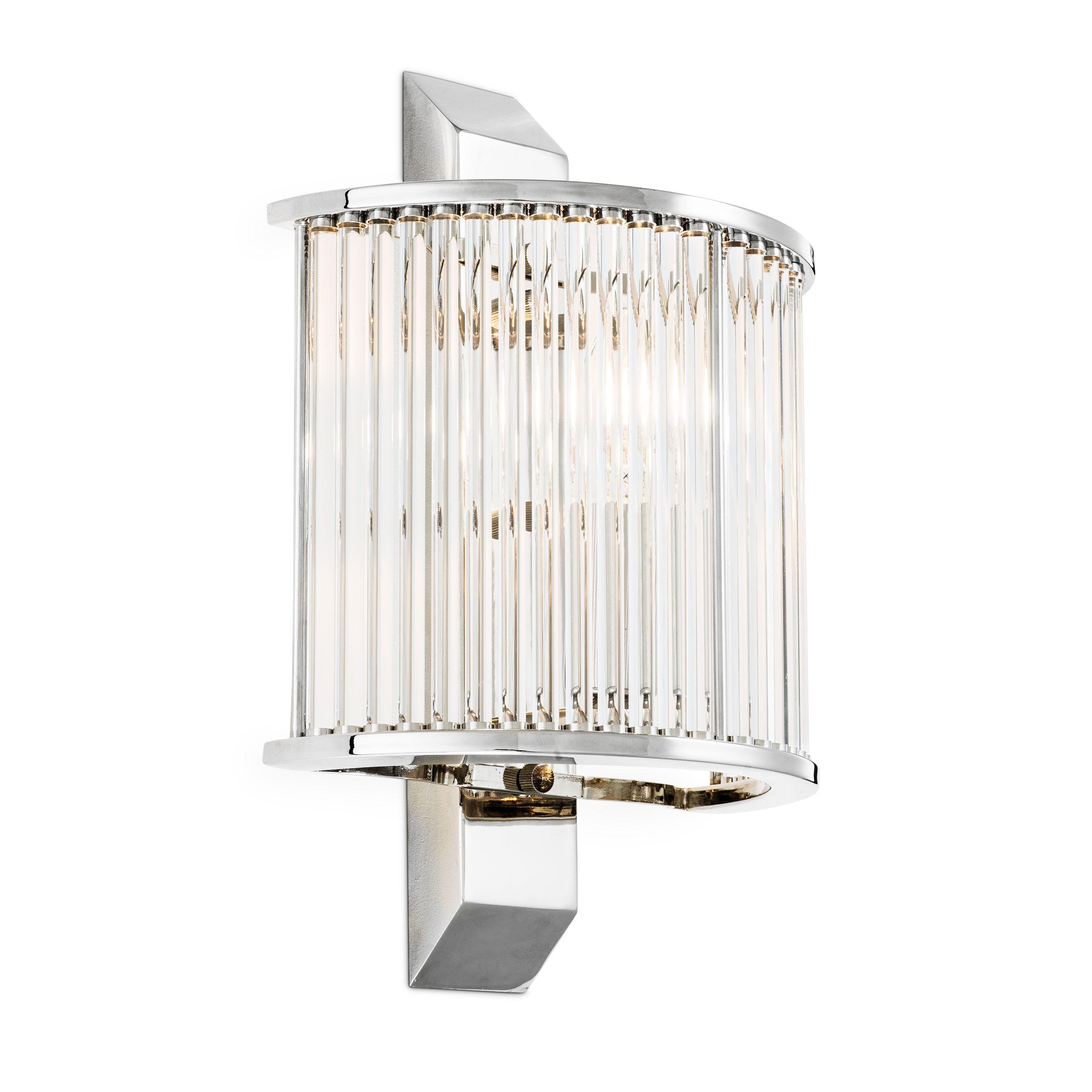 nickel finish | clear glass