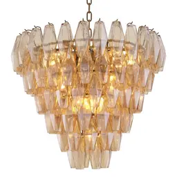 amber glass | antique brass finish S