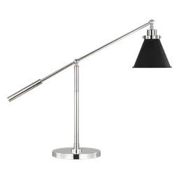 Midnight Black and Polished Nickel LED Bulb(s) Included