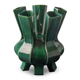 Dark green Glazed ceramic